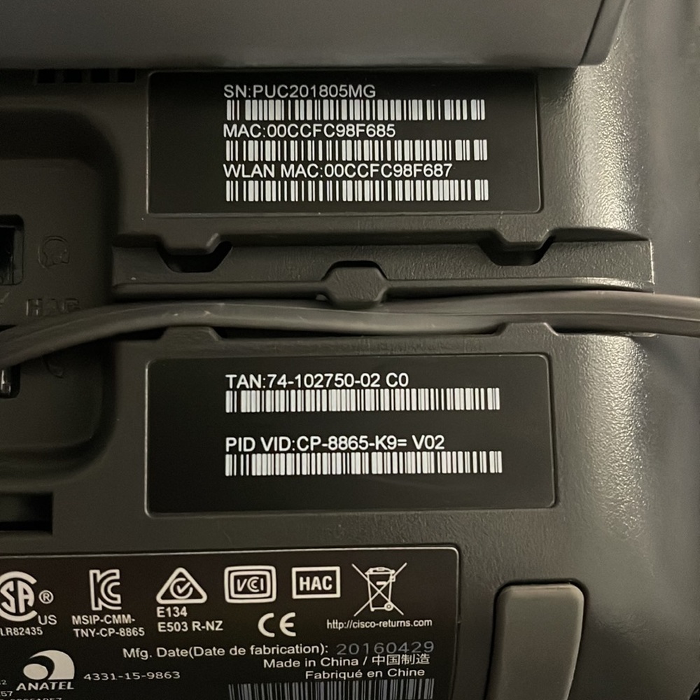 Cisco CP-8865 IP Phone- LIke new-still has plasti on screen - Picture 2 of 12